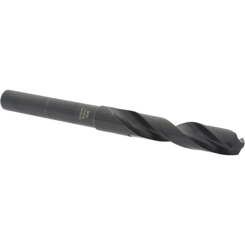 Reduced Shank Drill Bit: 9/16'' Dia, 1/2'' Shank Dia, 118 0, High Speed Steel