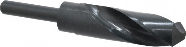 Reduced Shank Drill Bit: 1-5/64'' Dia, 1/2'' Shank Dia, 118 0, High Speed Steel