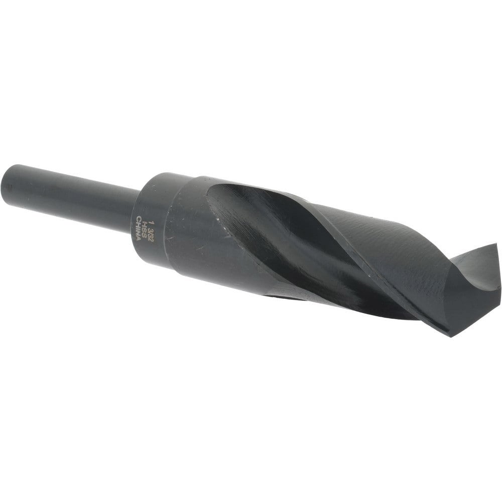 Reduced Shank Drill Bit: 1-3/32'' Dia, 1/2'' Shank Dia, 118 0, High Speed Steel