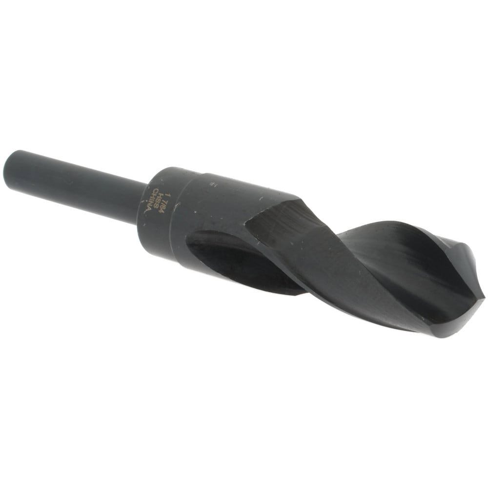 Reduced Shank Drill Bit: 1-7/64'' Dia, 1/2'' Shank Dia, 118 0, High Speed Steel