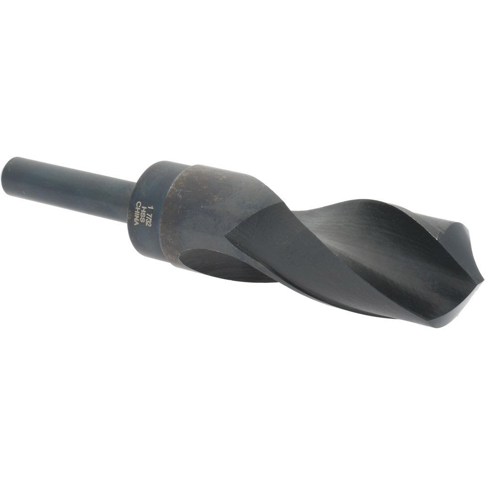 Reduced Shank Drill Bit: 1-7/32'' Dia, 1/2'' Shank Dia, 118 0, High Speed Steel