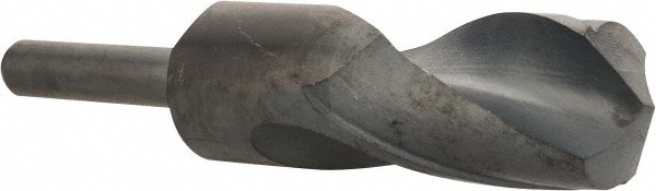 Reduced Shank Drill Bit: 1-19/64'' Dia, 1/2'' Shank Dia, 118 0, High Speed Steel