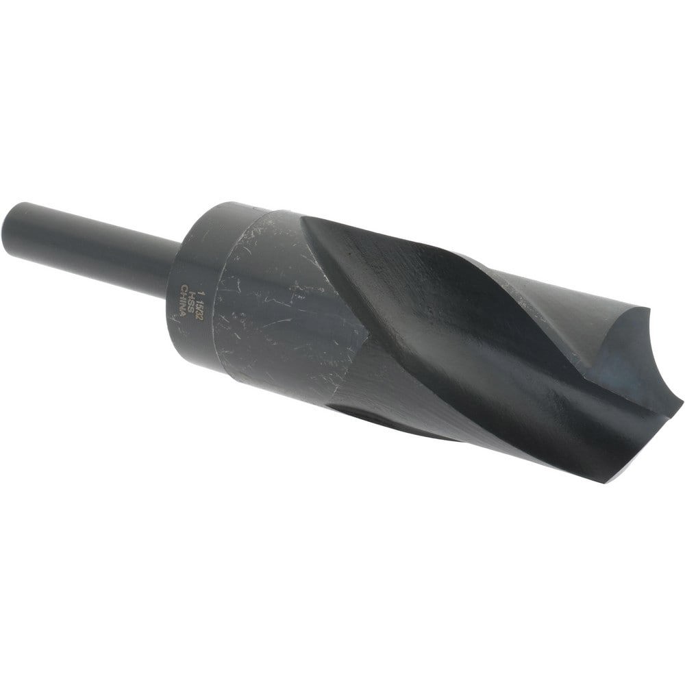 Reduced Shank Drill Bit: 1-15/32'' Dia, 1/2'' Shank Dia, 118 0, High Speed Steel