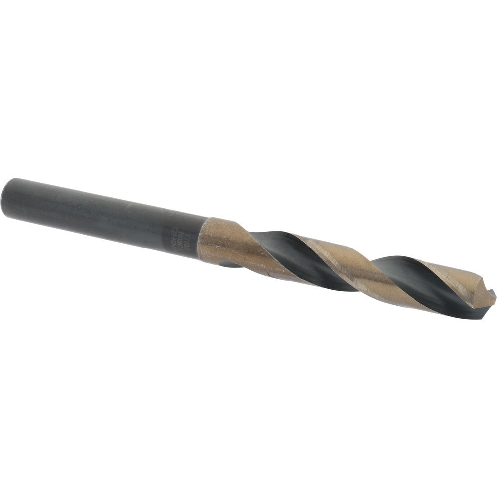 Reduced Shank Drill Bit: 17/32'' Dia, 1/2'' Shank Dia, 118 0, Cobalt