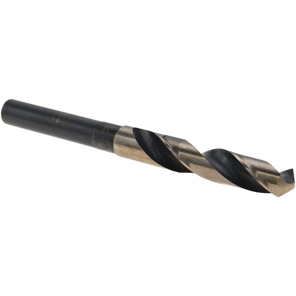 Reduced Shank Drill Bit: 37/64'' Dia, 1/2'' Shank Dia, 118 0, Cobalt