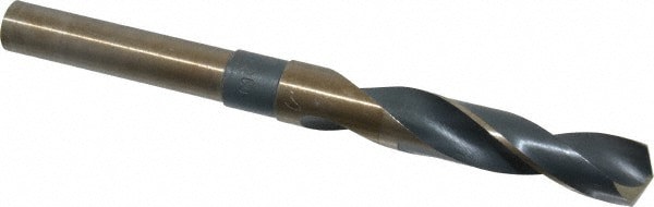 Reduced Shank Drill Bit: 19/32'' Dia, 1/2'' Shank Dia, 118 0, Cobalt
