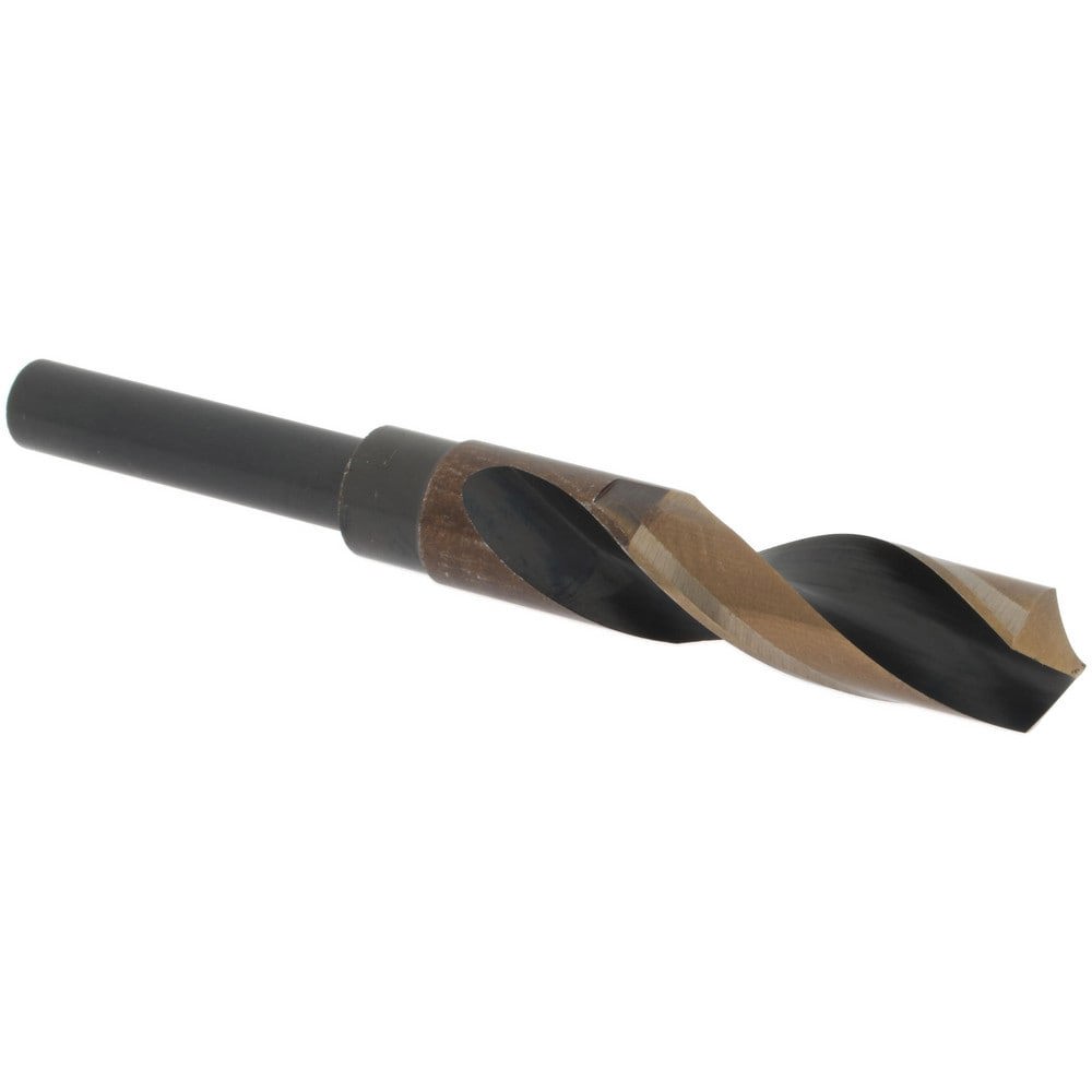 Reduced Shank Drill Bit: 49/64'' Dia, 1/2'' Shank Dia, 118 0, Cobalt