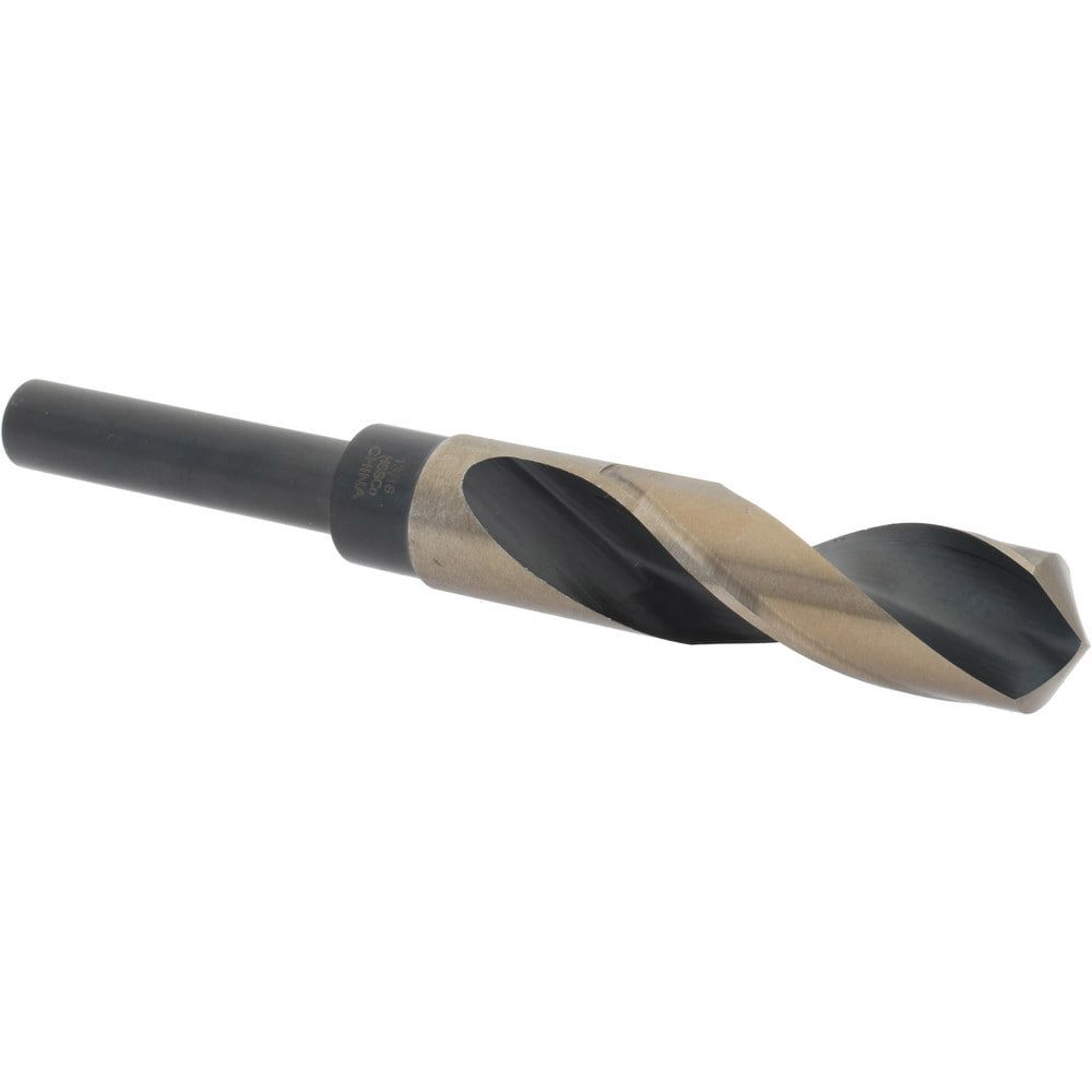 Reduced Shank Drill Bit: 13/16'' Dia, 1/2'' Shank Dia, 118 0, Cobalt