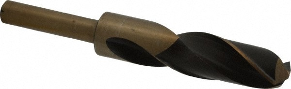 Reduced Shank Drill Bit: 59/64'' Dia, 1/2'' Shank Dia, 118 0, Cobalt