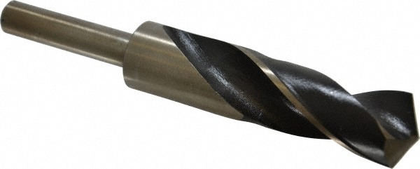 Reduced Shank Drill Bit: 63/64'' Dia, 1/2'' Shank Dia, 118 0, Cobalt