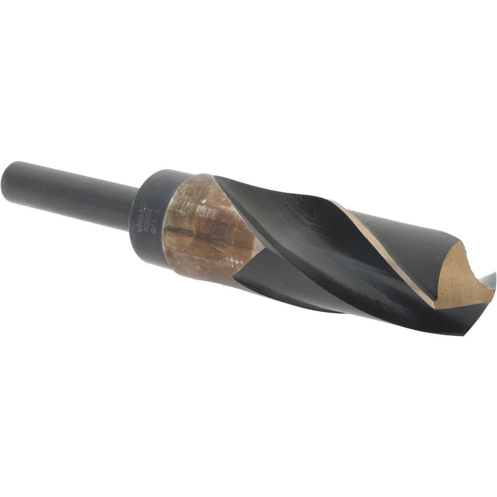 Reduced Shank Drill Bit: 1-1/8'' Dia, 1/2'' Shank Dia, 118 0, Cobalt