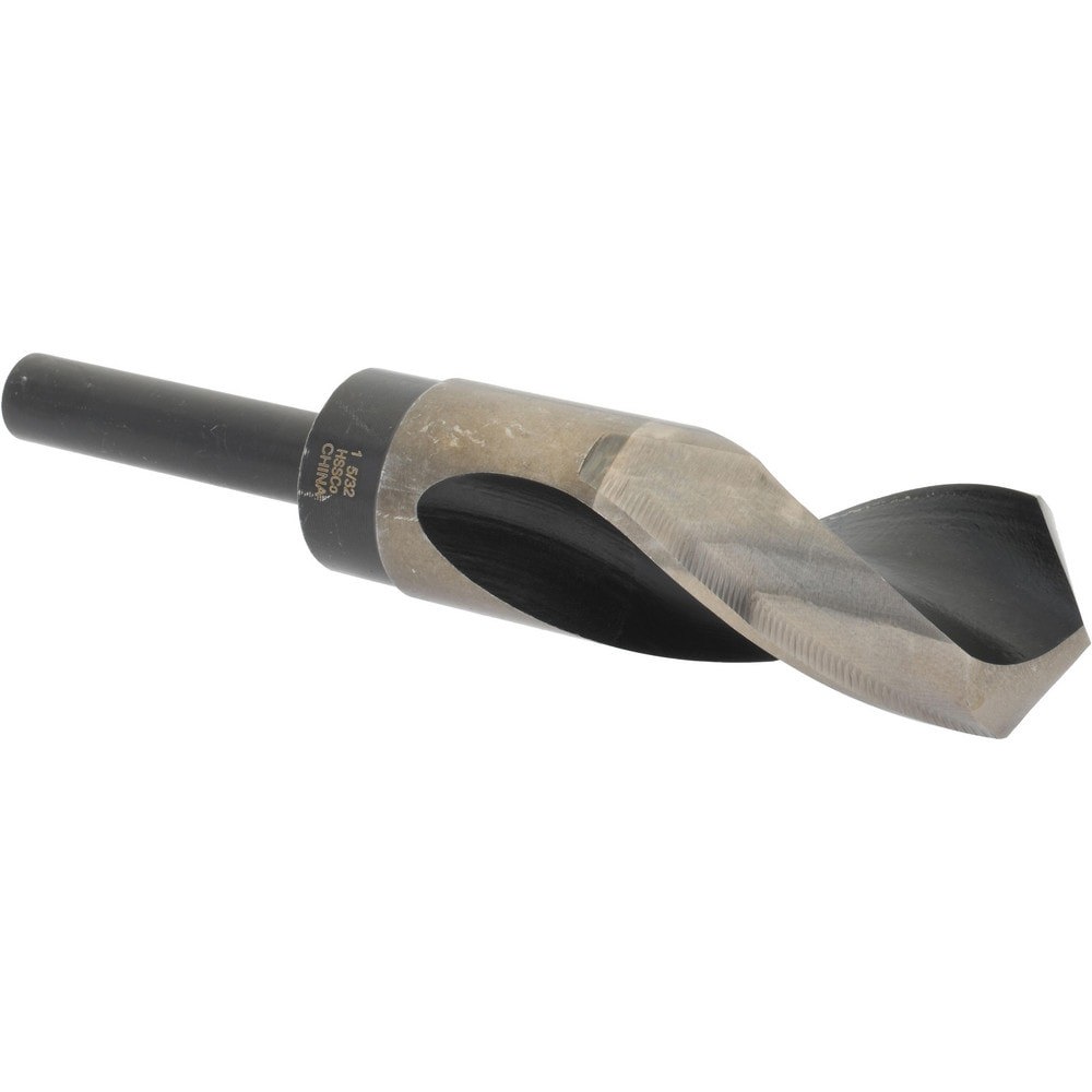 Reduced Shank Drill Bit: 1-5/32'' Dia, 1/2'' Shank Dia, 118 0, Cobalt