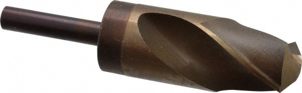 Reduced Shank Drill Bit: 1-1/2'' Dia, 1/2'' Shank Dia, 118 0, Cobalt