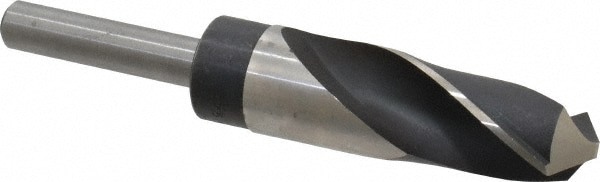 Reduced Shank Drill Bit: 1.0835'' Dia, 1/2'' Shank Dia, 118 0, High Speed Steel