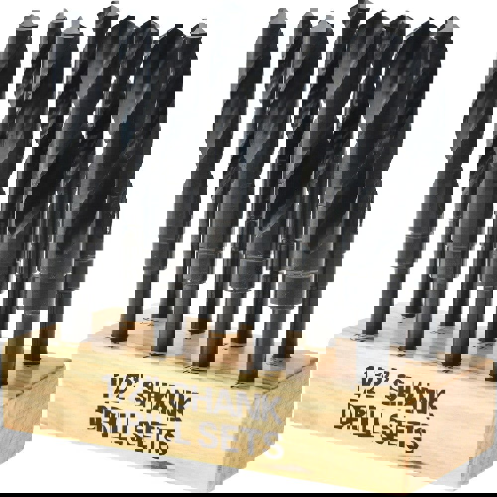 Drill Bit Set: Reduced Shank Drill Bits, 8 Pc, 1