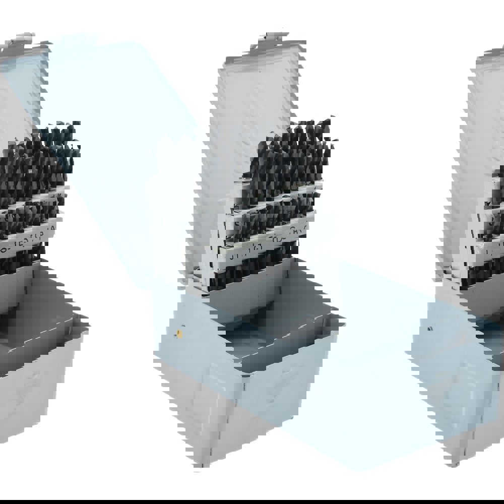 Drill Bit Set: Screw Machine Length Drill Bits, 26 Pc, 118 &deg;, High Speed Steel