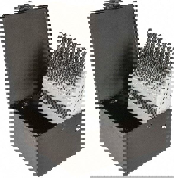 Drill Bit Set: Screw Machine Length Drill Bits, 60 Pc, 118 &deg;, High Speed Steel