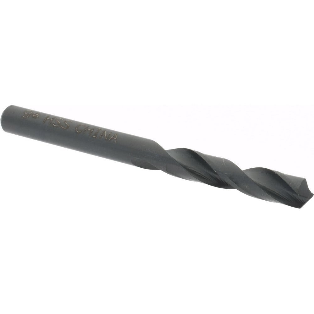 Screw Machine Length Drill Bit: Size #9, 118 deg Point, High-Speed Steel