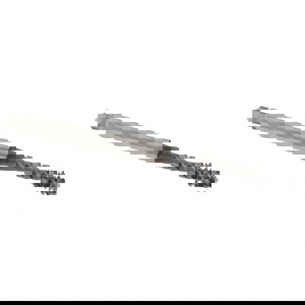 Spiral Flute Tap: #6-32, UNC, 3 Flute, Bottoming Chamfer, 3B Class of Fit, Vanadium High-Speed Steel, TiCN Finish