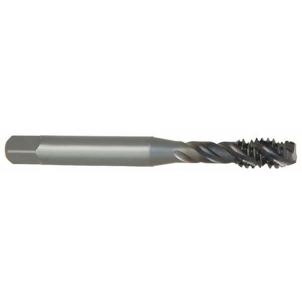 Spiral Flute Tap: #6-40 UNF, 3 Flutes, Bottoming, 2B/3B Class of Fit, Vanadium High Speed Steel, Oxide Coated