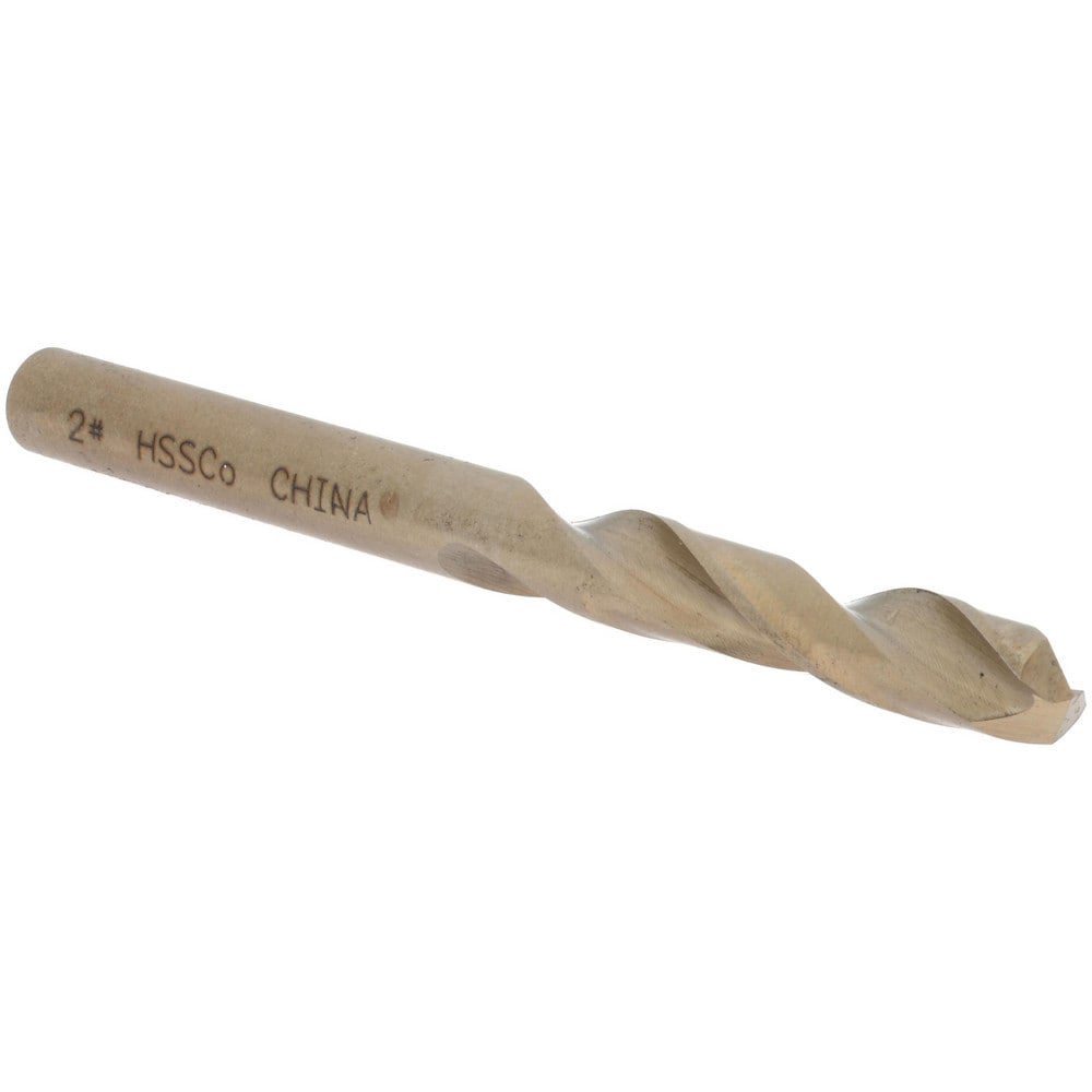 Screw Machine Length Drill Bit: Size #2, 135 deg Point, Cobalt