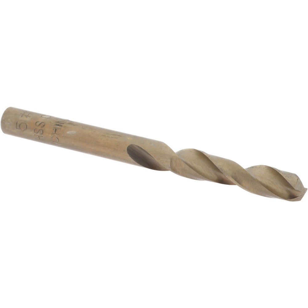 Screw Machine Length Drill Bit: Size #5, 135 deg Point, Cobalt