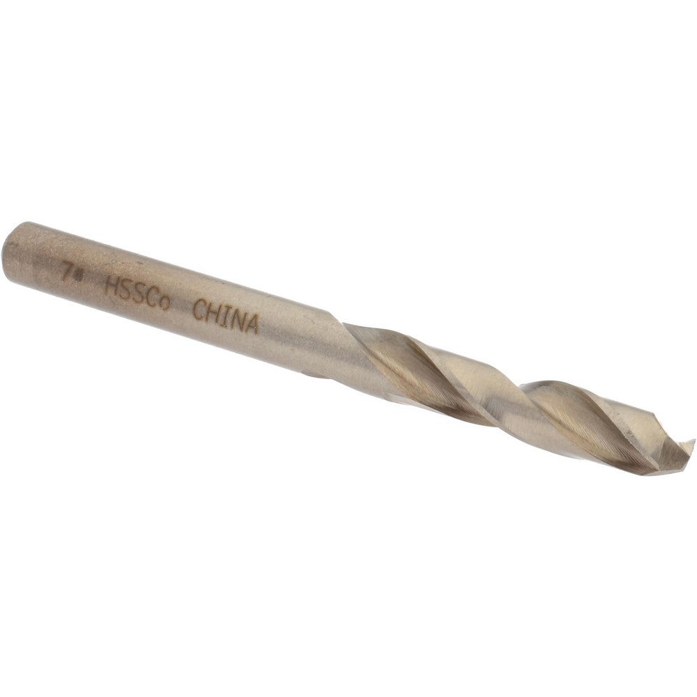 Screw Machine Length Drill Bit: Size #7, 135 deg Point, Cobalt