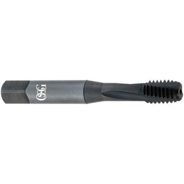 Spiral Flute Tap: #6-32 UNC, 2 Flutes, Bottoming, Powdered Metal, Oxide Coated