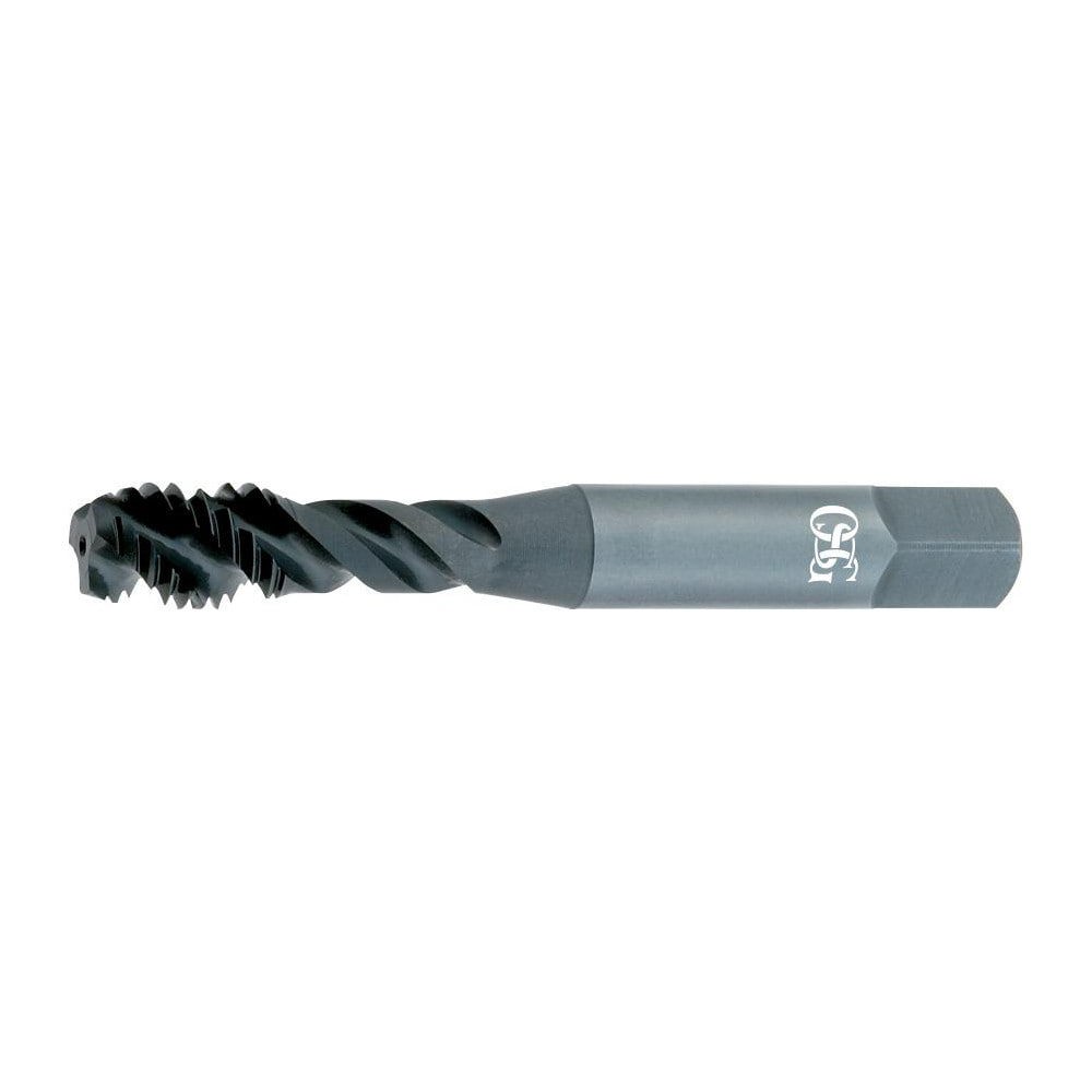 3/8-24 UNF, 3 Flute, 45&deg; Helix, Bottoming Chamfer, Oxide Finish, Vanadium High Speed Steel Spiral Flute STI Tap