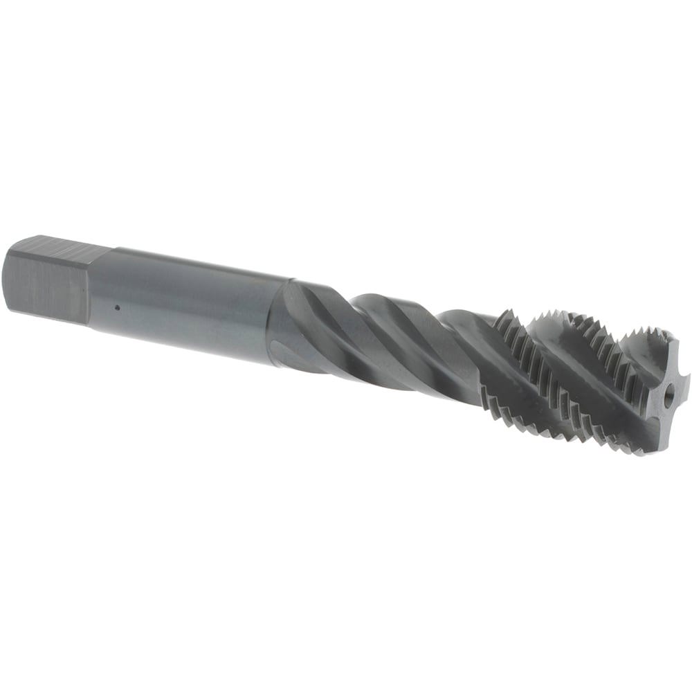 9/16-18 UNF, 4 Flute, 45&deg; Helix, Bottoming Chamfer, Oxide Finish, Vanadium High Speed Steel Spiral Flute STI Tap