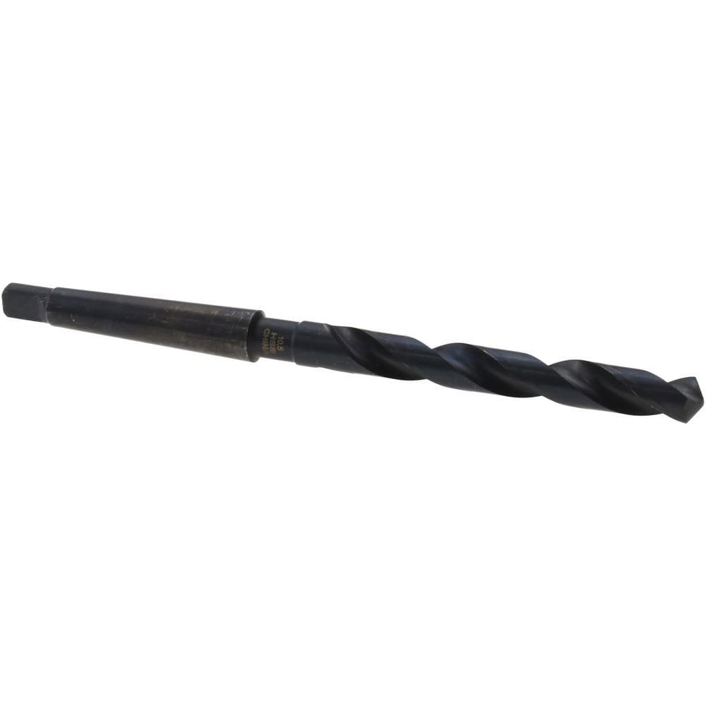 Taper Shank Drill Bit: 10.5 mm Dia, 1MT, 118 &deg; Point, High Speed Steel