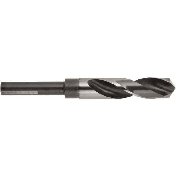 Reduced Shank Drill Bit: 11/16'' Dia, 1/2'' Shank Dia, 118 , High Speed Steel