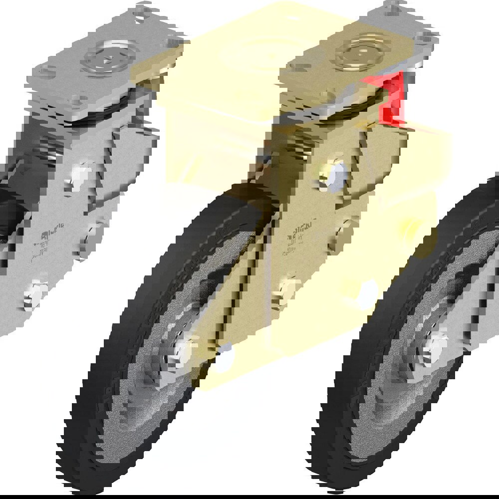 Top Plate Casters; Mount Type: Plate ; Number of Wheels: 1.000 ; Wheel Diameter (Inch): 10 ; Wheel Material: Rubber ; Wheel Width (Inch): 3-3/8 ; Wheel Color: Black