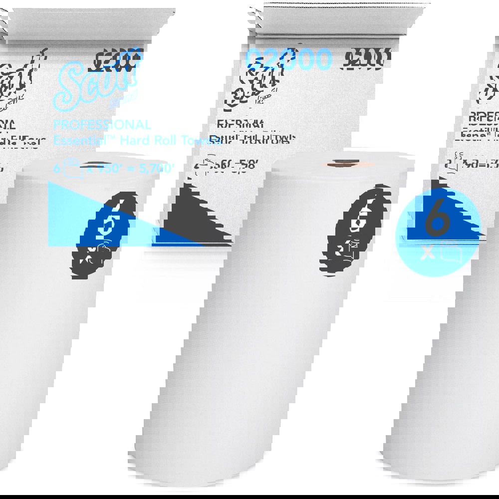 Essential High Capacity Hard Roll Paper Towels, 1.75