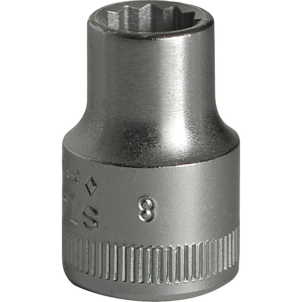Hand Sockets; Socket Type: Standard ; Drive Size: 3/8in (Inch); Socket Size (mm): 8 ; Drive Style: Hex ; Number Of Points: 12 ; Overall Length (Decimal Inch): 0.9100