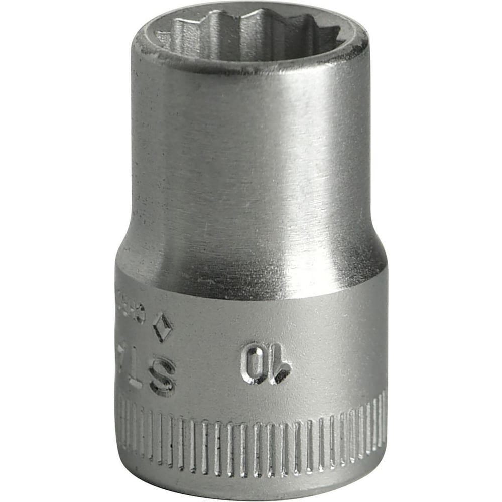 Hand Sockets; Socket Type: Standard ; Drive Size: 3/8in (Inch); Socket Size (mm): 10 ; Drive Style: Hex ; Number Of Points: 12 ; Overall Length (Decimal Inch): 0.9100