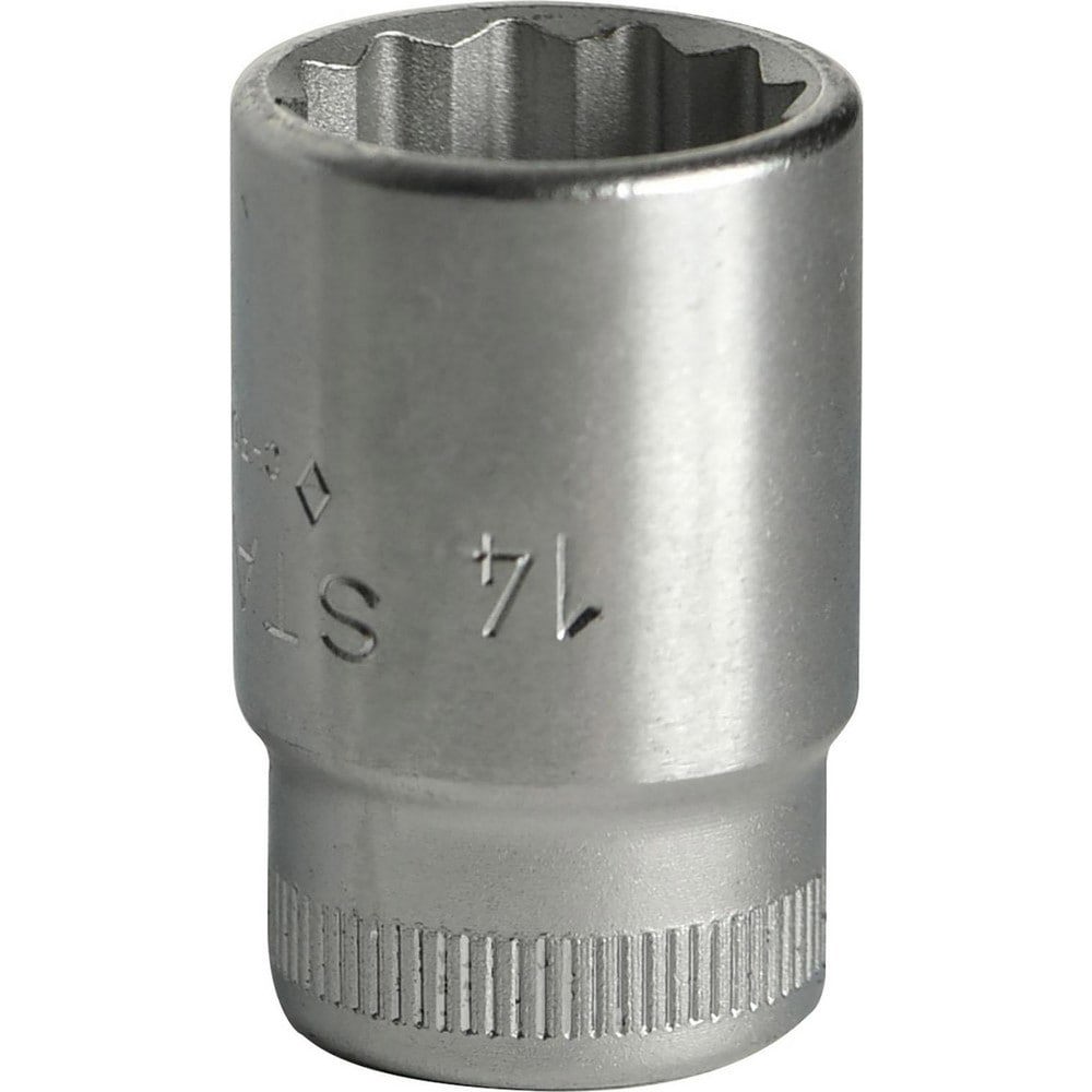 Hand Sockets; Socket Type: Standard ; Drive Size: 3/8in (Inch); Socket Size (mm): 14 ; Drive Style: Hex ; Number Of Points: 12 ; Overall Length (Decimal Inch): 0.9900