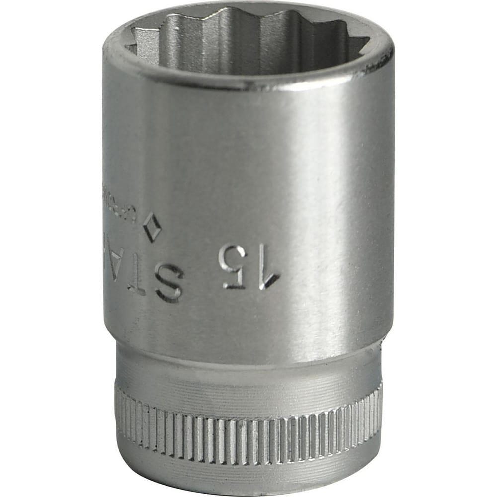 Hand Sockets; Socket Type: Standard ; Drive Size: 3/8in (Inch); Socket Size (mm): 15 ; Drive Style: Hex ; Number Of Points: 12 ; Overall Length (Decimal Inch): 0.9900