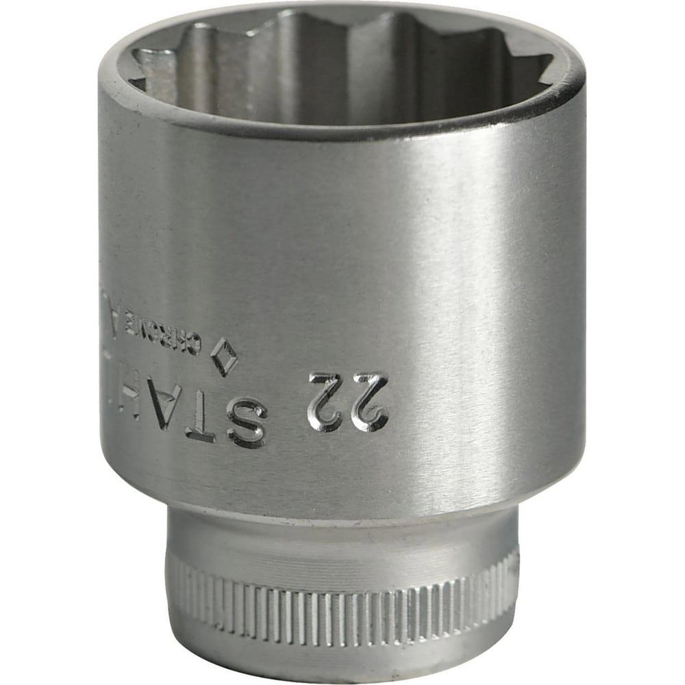 Hand Sockets; Socket Type: Standard ; Drive Size: 3/8in (Inch); Socket Size (mm): 22 ; Drive Style: Hex ; Number Of Points: 12 ; Overall Length (Decimal Inch): 1.1500