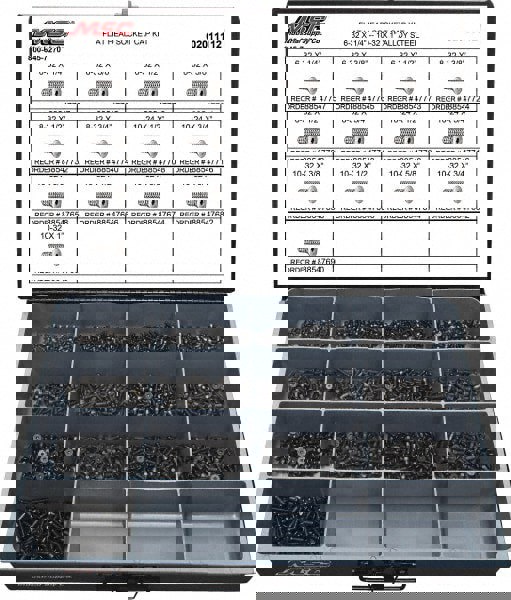 1,300 Piece Steel Socket Head Cap Screws