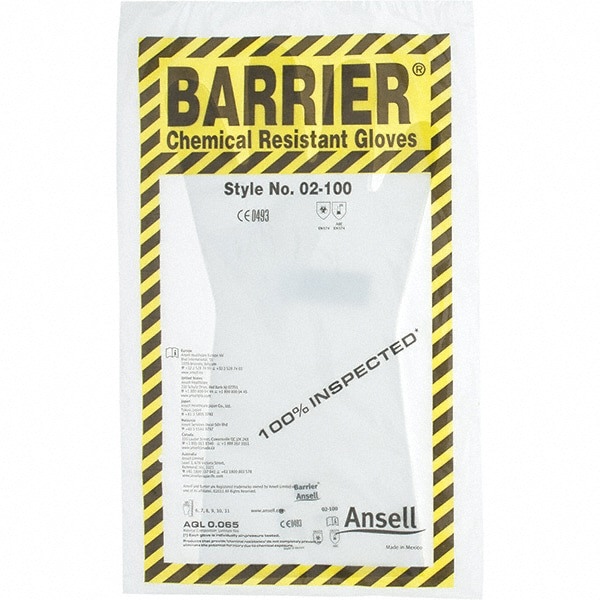 Series 02-100 Chemical Resistant Gloves: 2.50 Thick, Unsupported,
