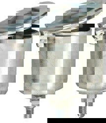 4-7/8 Ounce Capacity, 1/4-18 Thread, Steel, Zinc Plated, Straight with Hex Body, Oil Cup