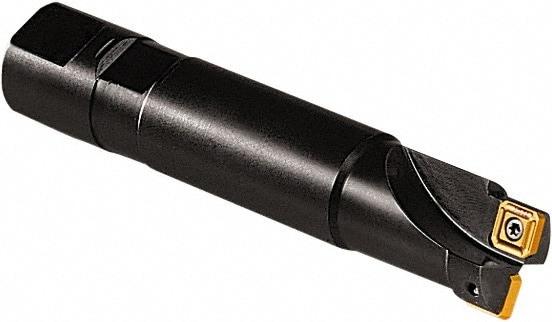 Indexable Square-Shoulder End Mill: R417.19-2530.3-09A, 30 mm Cut Dia, 8 mm Max Depth of Cut, 25 mm Dia Weldon Flat Shank