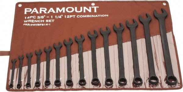 Combination Wrench Set: 14 Pc, 1