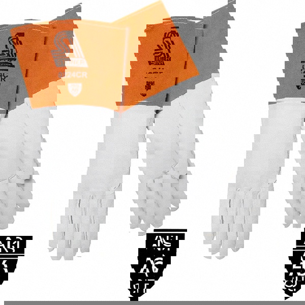 Welding Gloves: Size X-Large, Goatskin Leather, TIG Welding Application