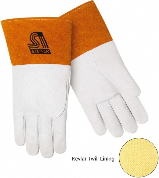 Welding Gloves: Size Small, Goatskin Leather, for General Purpose