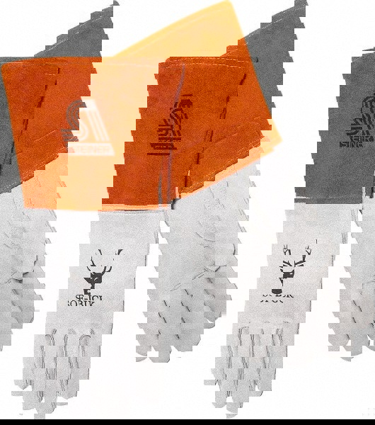 Welding Gloves: Size Large, Deerskin Leather, MIG Welding Application