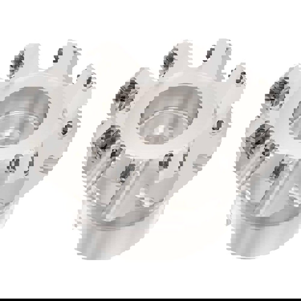 Indexable Chamfer & Angle Face Mills; Minimum Cutting Diameter (Decimal Inch): 2.4800; Maximum Cutting Diameter (Decimal Inch): 2.9530; Maximum Depth of Cut (Decimal Inch): 0.2360; Arbor Hole Diameter (mm): 0.75; Arbor Hole Diameter (Inch): 3/4; Lead Angl