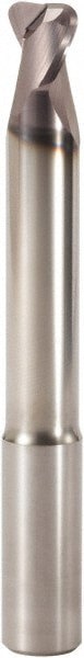 Corner Radius End Mill: 6 mm Dia, 8 mm LOC, 1 mm Radius, 2 Flutes, Solid Carbide