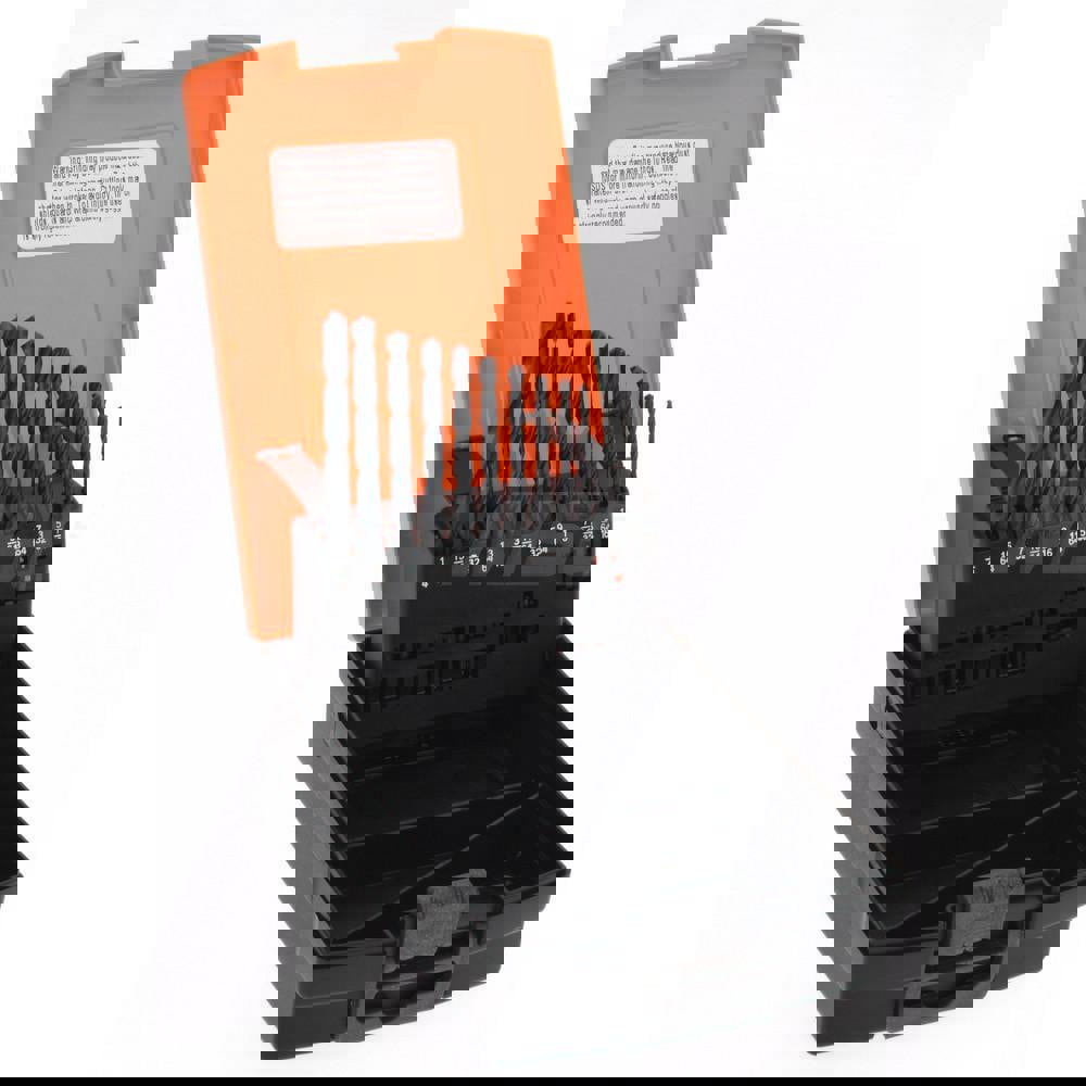 Drill Bit Set: Jobber Length Drill Bits, 13 Pc, 118 °, High Speed Steel